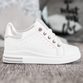 SHELOVET Calçados esportivos em cunha branco 2