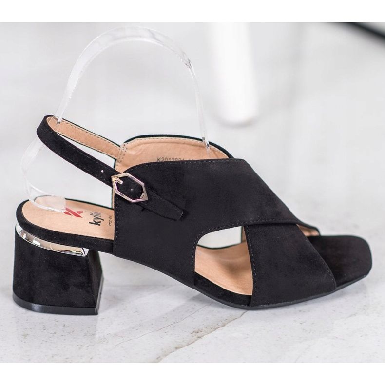 Kylie Sandálias Pretas Elegantes preto 2