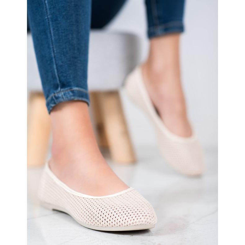 SHELOVET Bailarinas com aberturas leves marrom 1