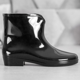 SHELOVET Galochas com corrente decorativa preto 1