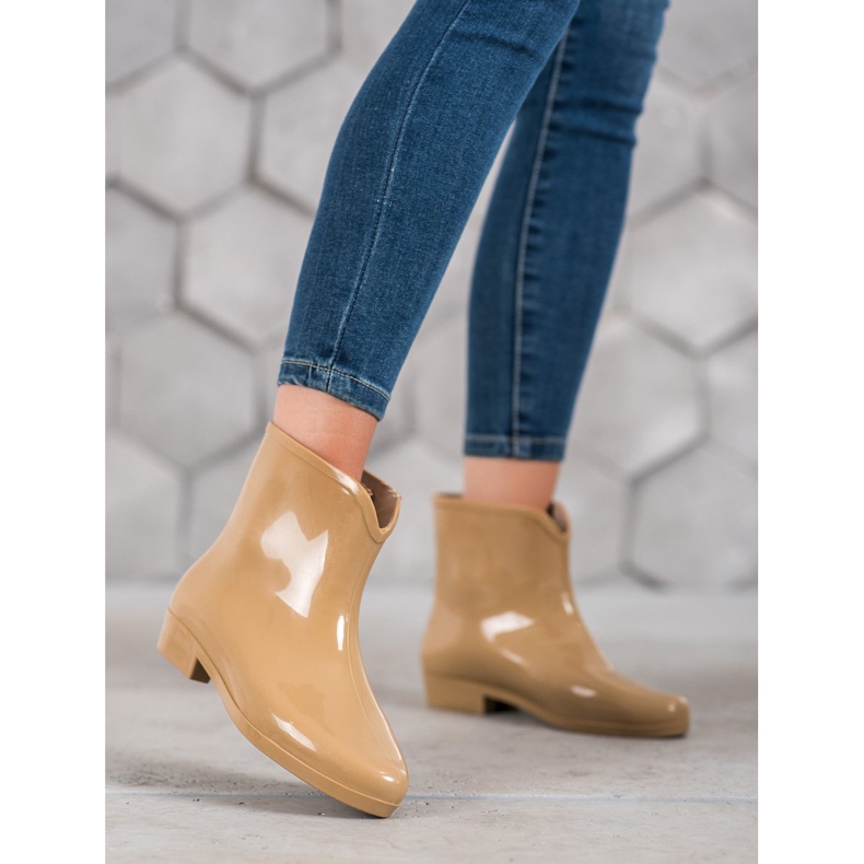 SHELOVET Galochas com corrente decorativa castanho 2