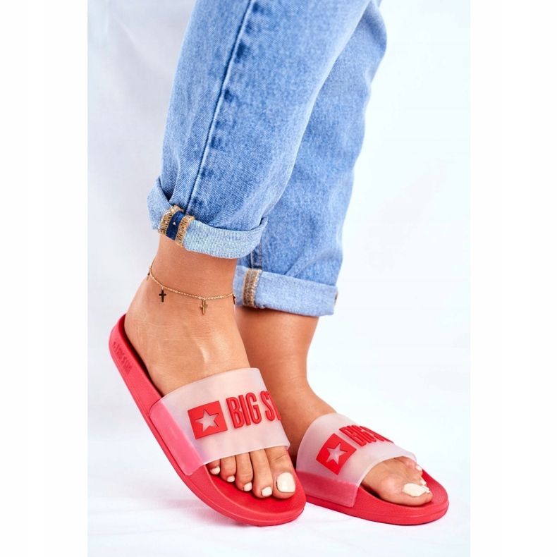 Chinelos femininos Big Star Red FF274A202 vermelho 1