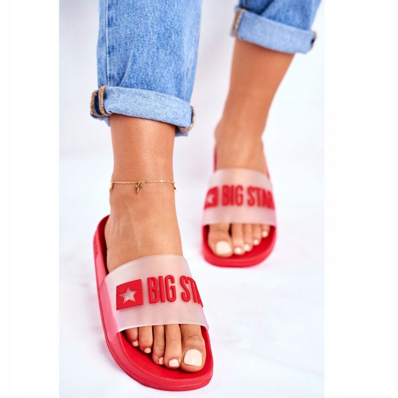 Chinelos femininos Big Star Red FF274A202 vermelho 2