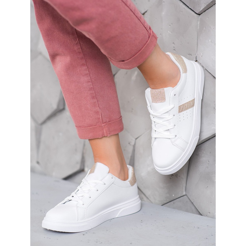 SHELOVET Calçados Esportivos Com Brilho branco 2