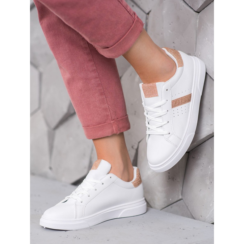 SHELOVET Calçados Esportivos Com Brilho branco 2