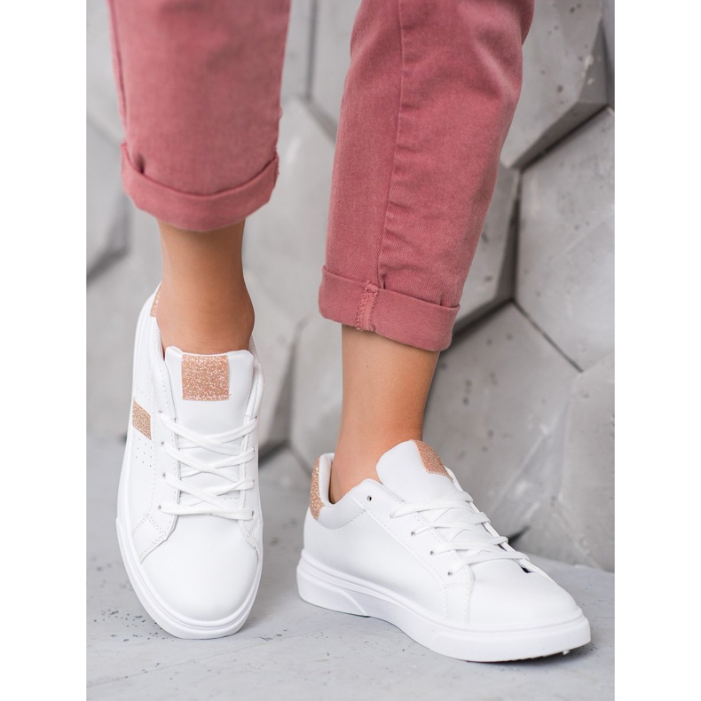 SHELOVET Calçados Esportivos Com Brilho branco 1