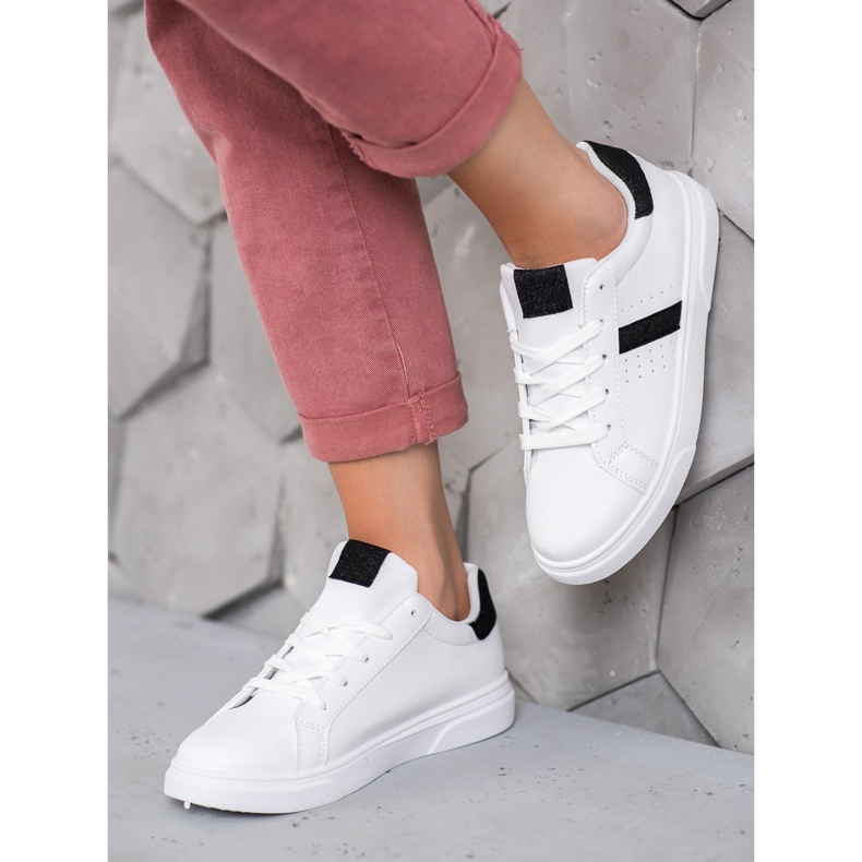 SHELOVET Calçados Esportivos Com Brilho branco 2