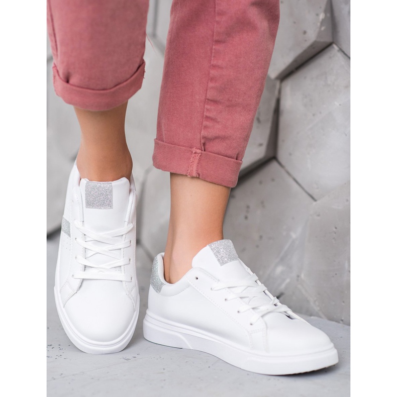 SHELOVET Calçados Esportivos Com Brilho branco 1