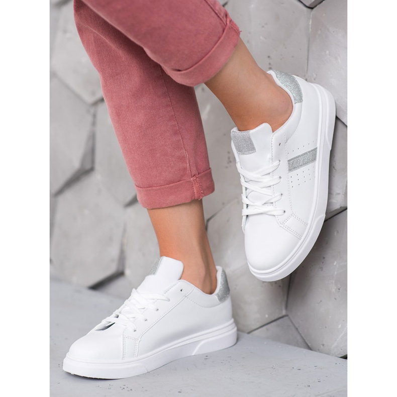 SHELOVET Calçados Esportivos Com Brilho branco 2