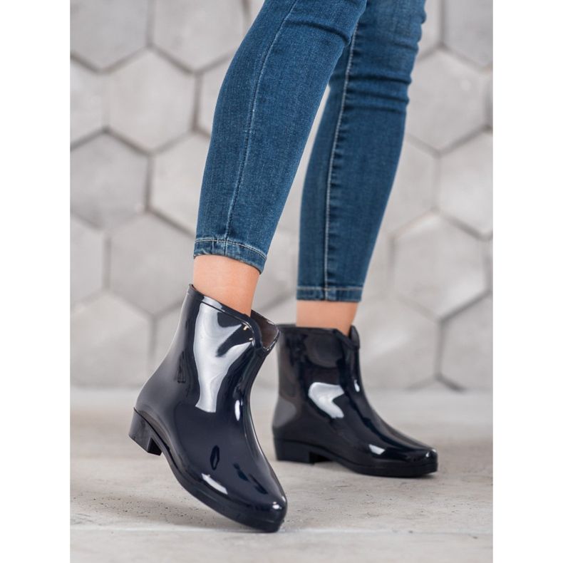 SHELOVET Galochas com corrente decorativa azul 1