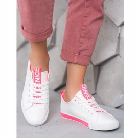 SHELOVET Tênis com couro ecológico legal branco 1