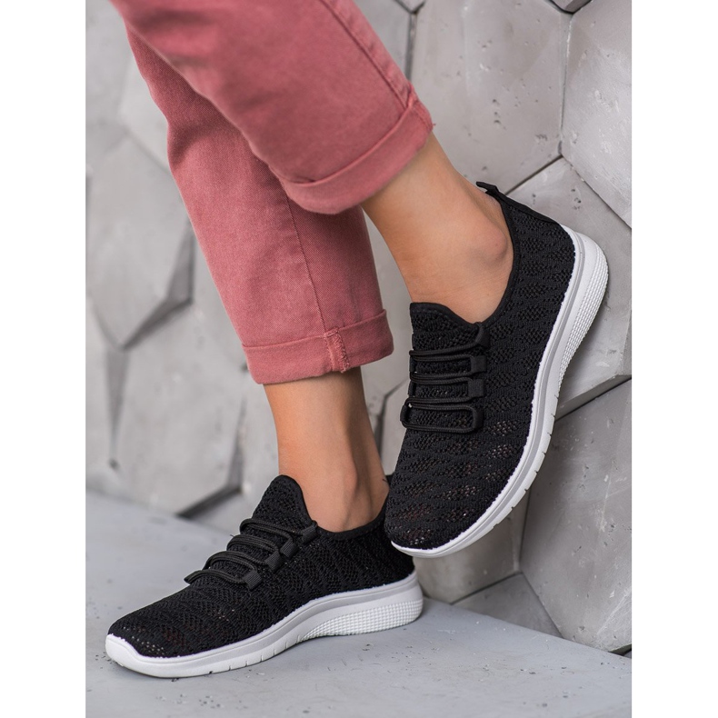 SHELOVET Sapatos Abertos Pretos 2