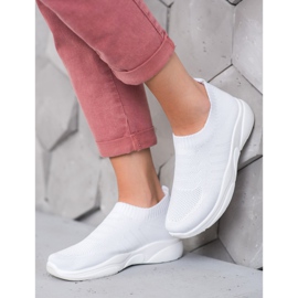 Sweet Shoes Slipons confortáveis ​​na plataforma branco 2