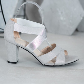 Filippo Sandálias Slip-On Prateadas cinza 2