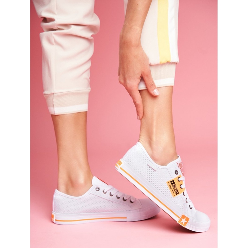 Tênis feminino Big Star Openwork Branco FF274035 1