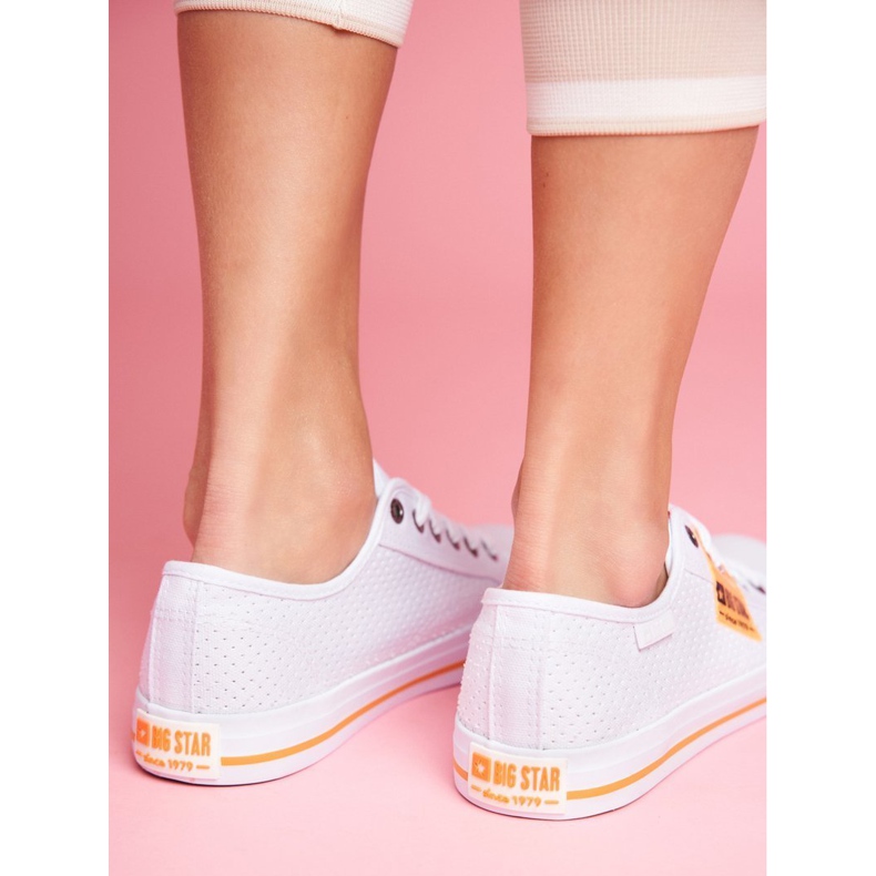 Tênis feminino Big Star Openwork Branco FF274035 2