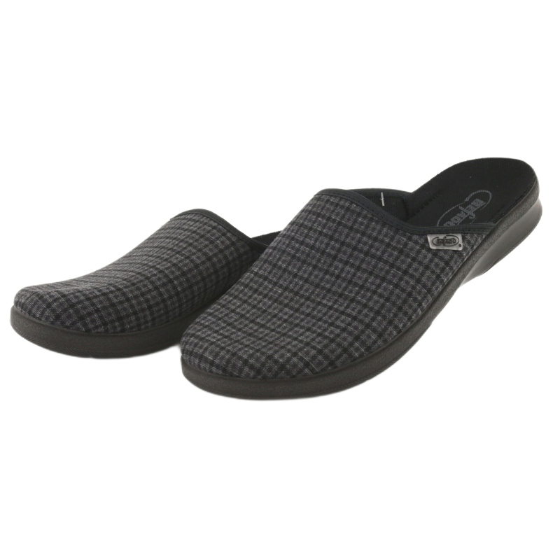 Sapatos masculinos Befado pu 548M012 preto cinza 4