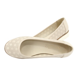 Angello Ballerinas bege do Openwork feminino1832 4