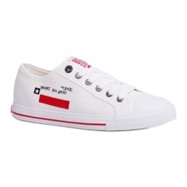 Tênis feminino Big Star Branco FF274079 preto vermelho 3