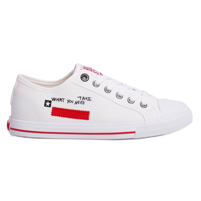 Tênis feminino Big Star Branco FF274079 preto vermelho 4