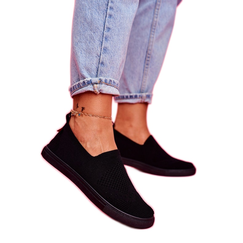 Tênis feminino preto Slip-on Big Star FF274A609 2