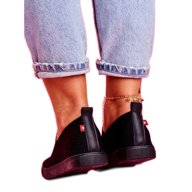 Tênis feminino preto Slip-on Big Star FF274A609 3