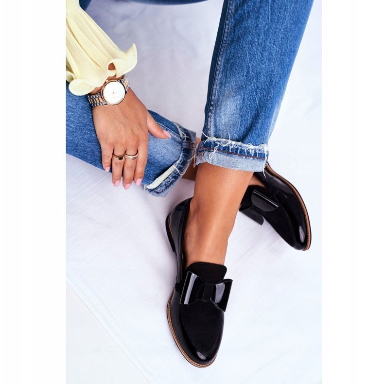 Brogues Maciejka Feminino Mocassins Lacados Preto 04099-01 / 00-5 2