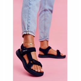 Sandálias femininas Big Star azul marinho FF274A601 azul-marinho 1