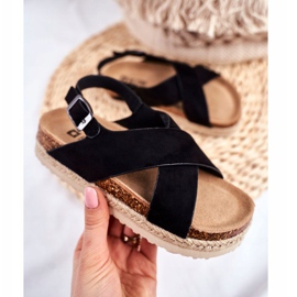 Sandálias infantis Big Star Black FF374168 preto 2