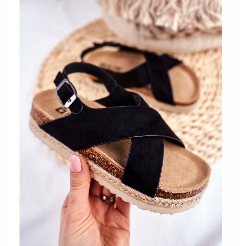 Sandálias infantis Big Star Black FF374168 preto 2