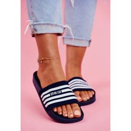 Chinelos femininos Big Star Azul marinho FF274A356 2