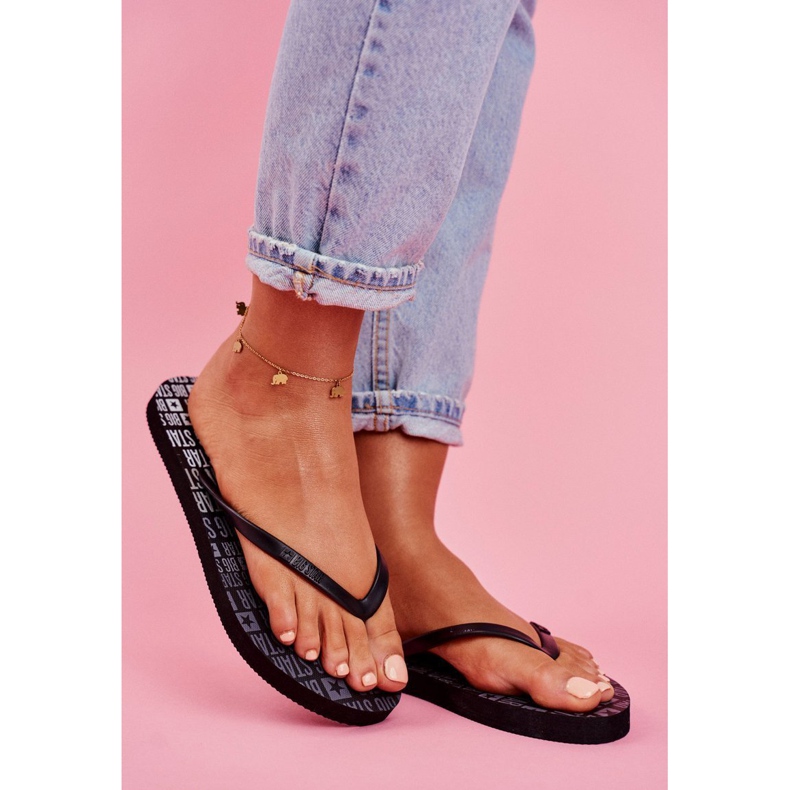 Chinelos femininos flip-flops Big Star Black FF274A303 preto 1
