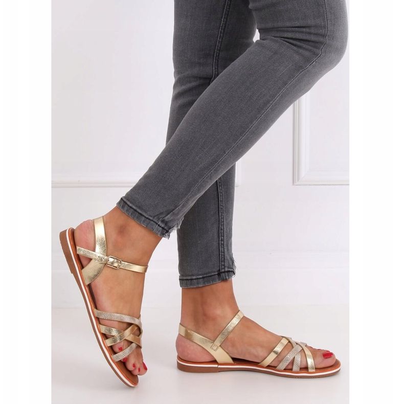 Sandálias femininas ouro 99-62 ouro dourado 1