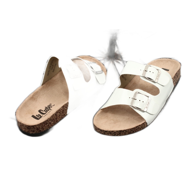 Chinelos anatômicos brancos lacados Lee Cooper 1043-5 1