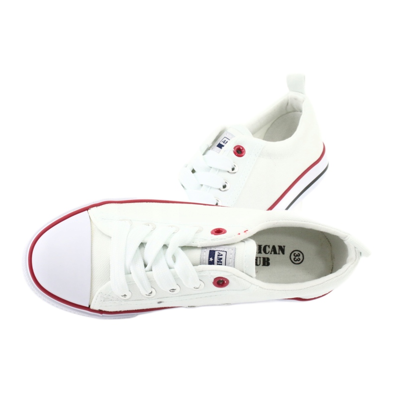 American Club American White Classic LH25 Sneakers amarrados branco branco 6