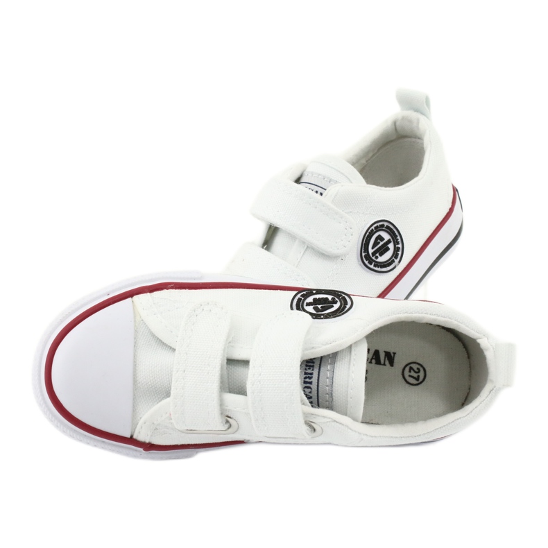 American Club Tênis de velcro branco americano LH41 5