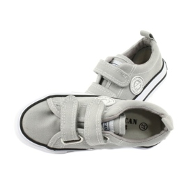 American Club Tênis de velcro cinza americano LH39 4