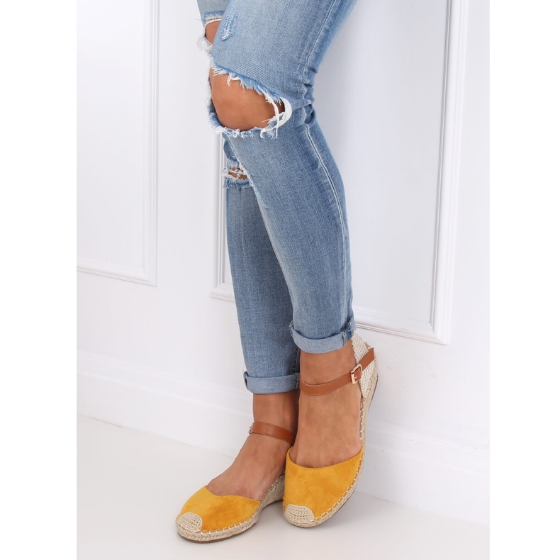 Alpercatas em cunhas mel S-820 Amarelo 1