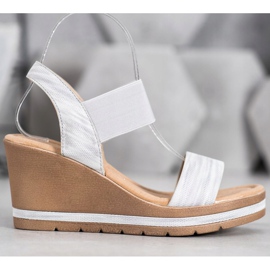 Sea Elves Sandálias de cunha elegantes cinza 2