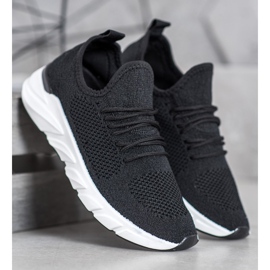 Lemax Tênis têxteis na plataforma preto 2