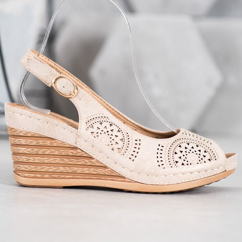 Evento Sandálias Openwork Com Eco Couro castanho 1