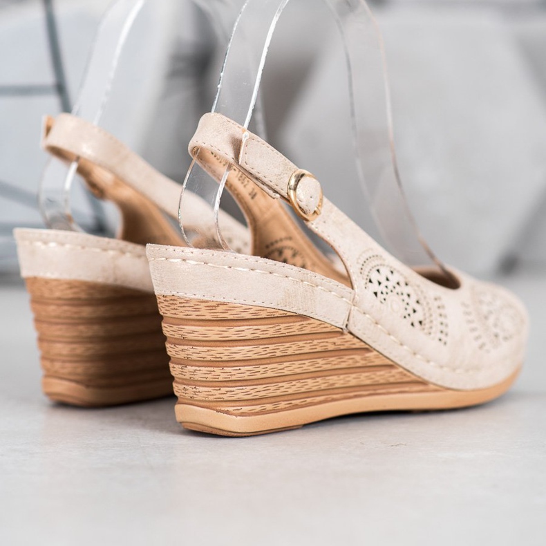 Evento Sandálias Openwork Com Eco Couro castanho 2