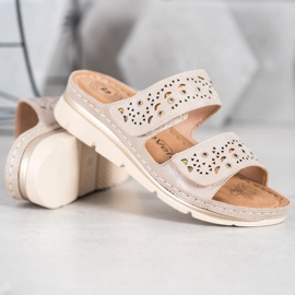 Evento Chinelos de velcro confortáveis marrom 2