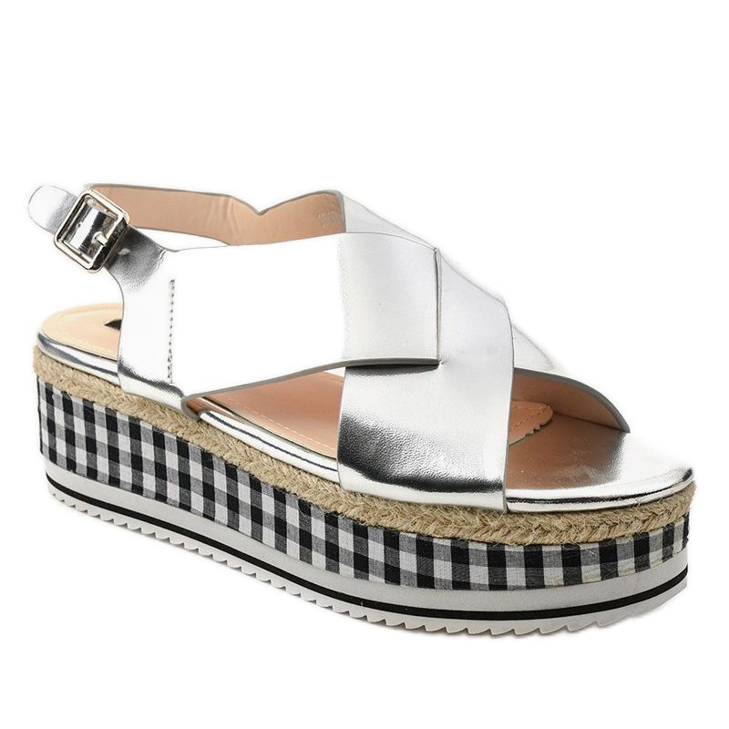 Sandalias 2024 prateadas zara