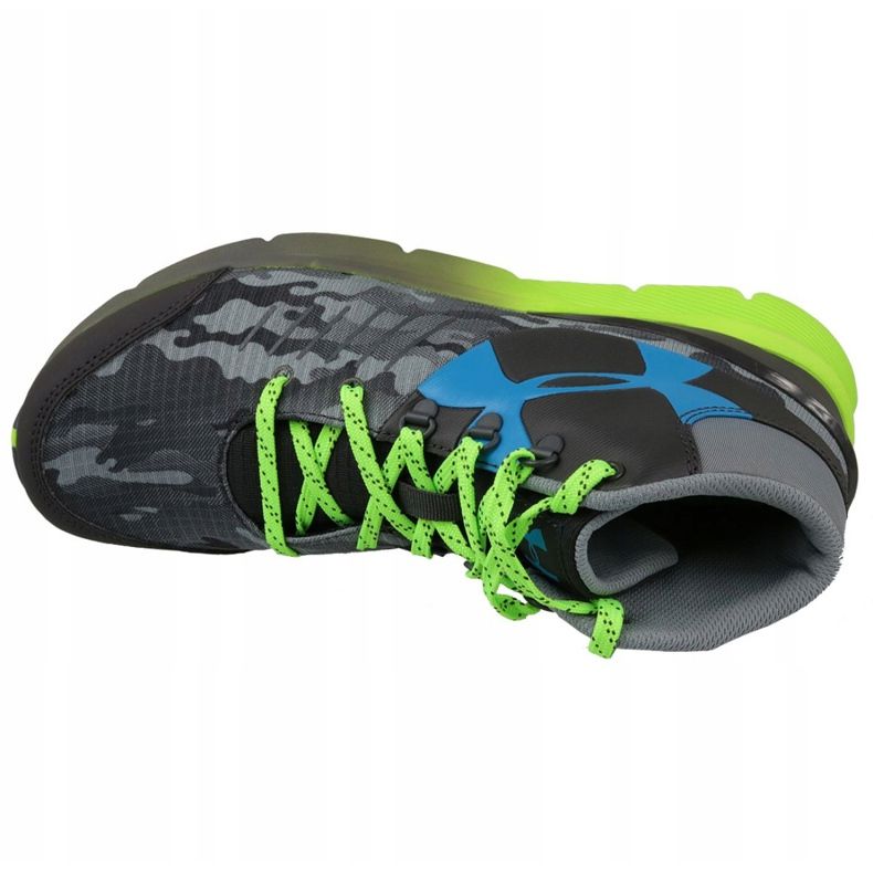 Under Armour Bgs Overdrive Mid K Jr 1266381-019 cinza verde 2