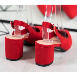 Seastar Bombas com calcanhar descoberto vermelho 1 Seastar Bombas com calcanhar descoberto vermelho 1