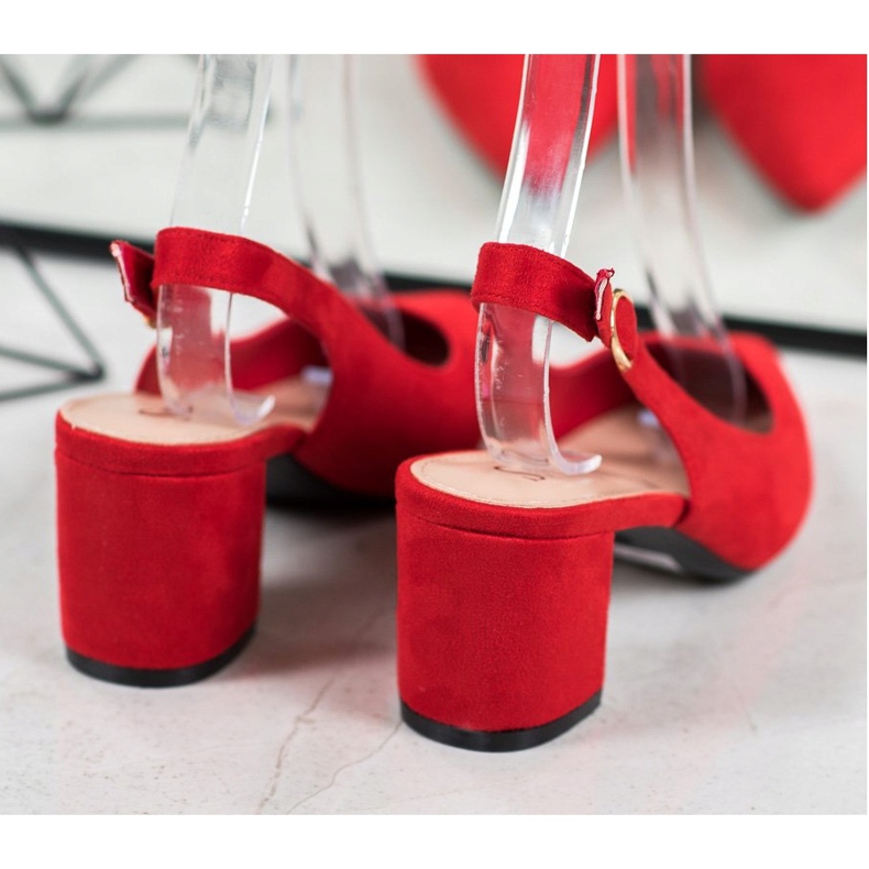 Seastar Bombas com calcanhar descoberto vermelho 1 Seastar Bombas com calcanhar descoberto vermelho 1