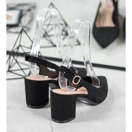 Seastar Bombas com calcanhar descoberto preto 2