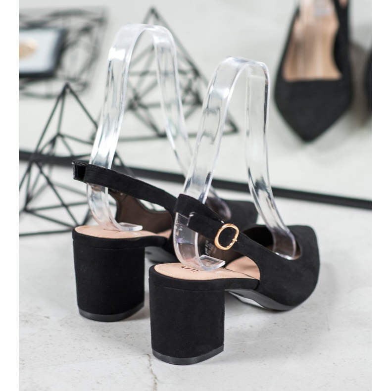 Seastar Bombas com calcanhar descoberto preto 2