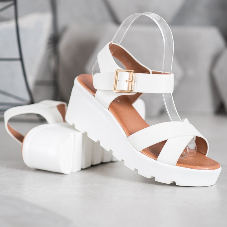 Weide Sandálias da Moda branco 1